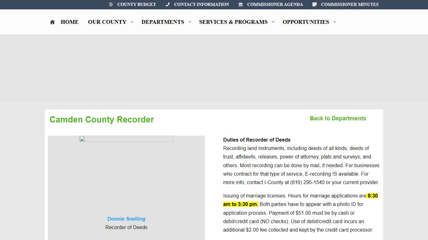Recorder | Camden County Missouri