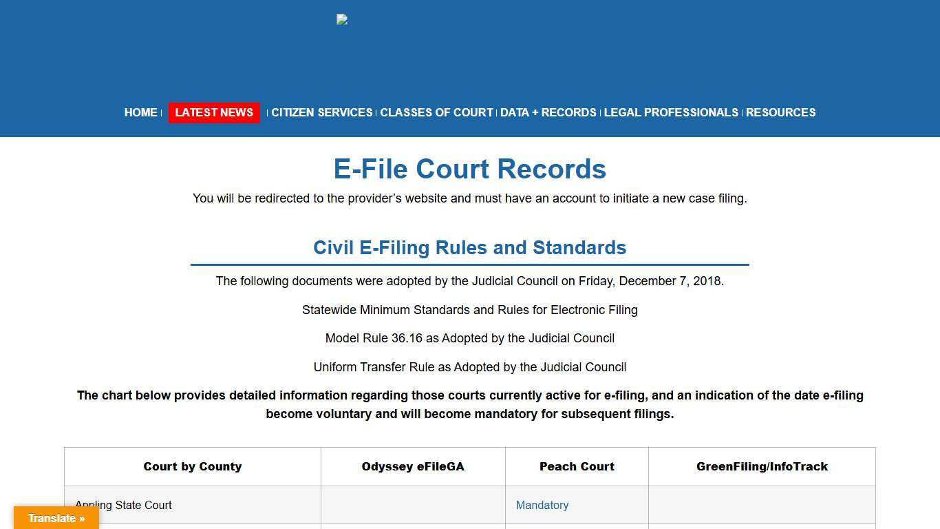 E-File Court Records – Georgia Courts
